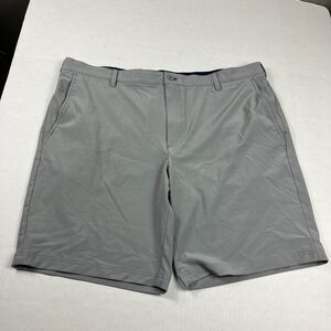 IZOD Mens Golf Chino Shorts Gray Lightweight Performance Zip Up Casual Size 42